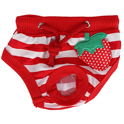 Dog Underwear, Soft And Comfortable Cotton Female Pet Sanitary Pants Puppy Physiological Pants Dog Diapers For Dogs And Mini Pigs Diapers [Red M] #TOP12