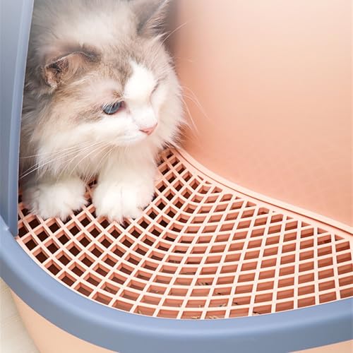 Arenero para gatos con tapa 23.23x22.44x16.54in azul miniatura 3