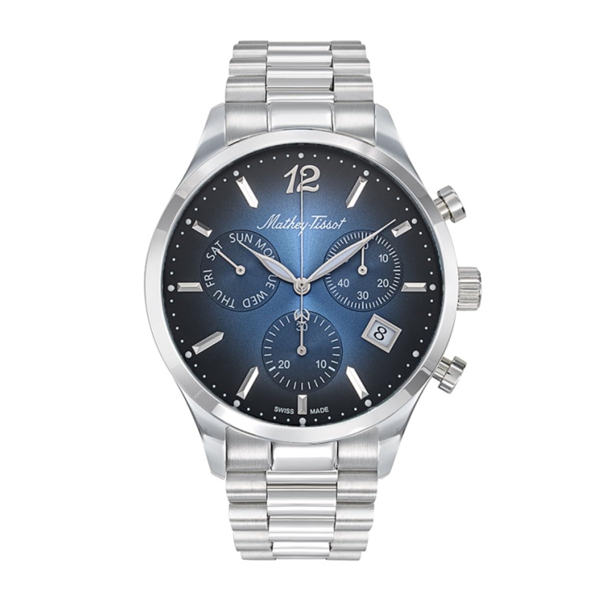 Mathey-Tissot Stainless Steel Blue Dial Analog Watches for Men-H411Chabu, Silver Band (B0C8N6HWGD) Amazon Price History, Amazon Price Tracker