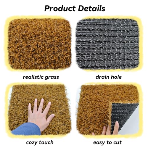 Image of 4 PCS Washable Chicken Nesting Pads,11.8x11.8 Artificial Grass Turf Reusable Chickens Nest Box Bedding Liners for Hen Coop Egg Duck Goose