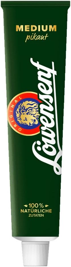2x Löwensenf Mittel Scharf (Medium) mustard Tube 100ml (German Import) …