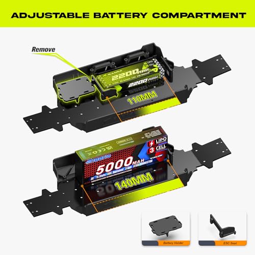 Image of AMORIL 1 /10 RTR Brushless Fast RC Car for Adults, Max 50mph Hobby Electric Off-Road Monster Truck, Waterproof High-Speed RC Car, 4WD Remote Control Car with 3S Lipo, Green