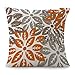Pomarańczowa i szara i brązowa dalia czerwone poszewki na poduszki jedwabna poszewka na poduszkę do włosów satynowa poszewka na poduszkę gładka moda zwierzę do chrztu 45 cm x 45 cm