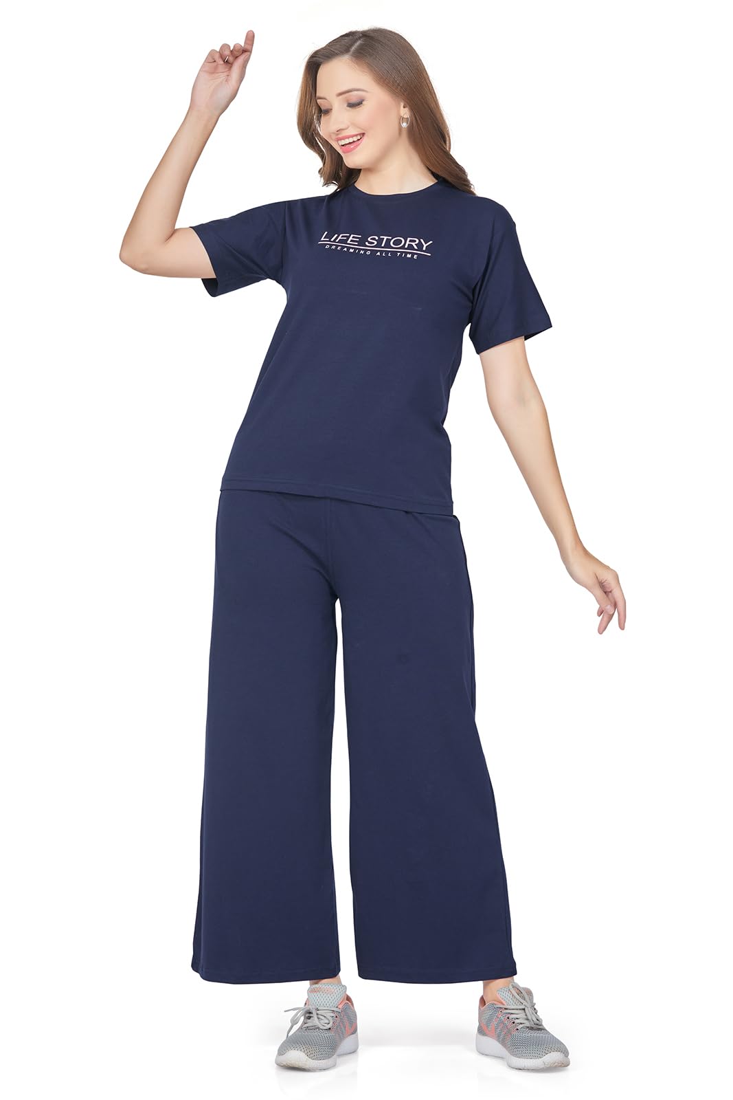 Women Cotton Night Suit Set Printed Night Dresses Combo Every Day use, Stylish Top and Pyjama Set Full Length Loose Palazzo Sleepwear ! Lounge Wear Plus, Co-ord Set-image-37