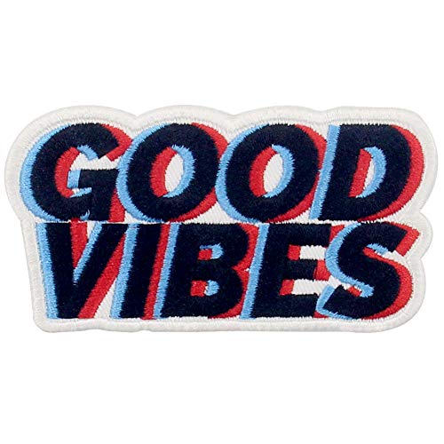 Buenas vibraciones Good Vibes Parche Bordado de Aplicación con Plancha Cover