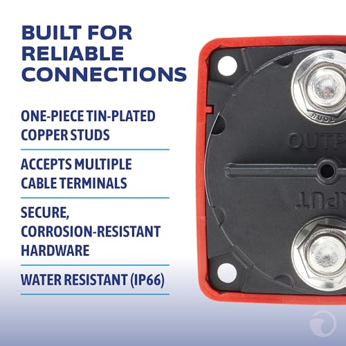 Image of Blue Sea Systems m-Series Battery Switch ON /OFF with Knob, 6006, Red