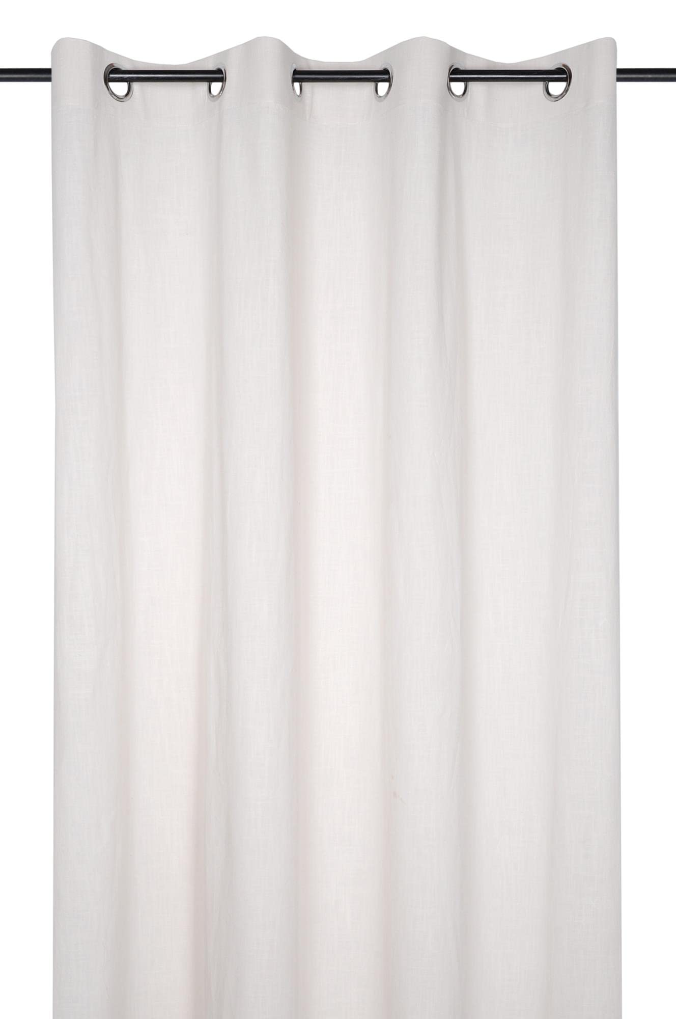 Hans-Textil-ShopWindsor Curtain 140 x 260 cm Natural Cotton Linen Look Eyelet Curtain