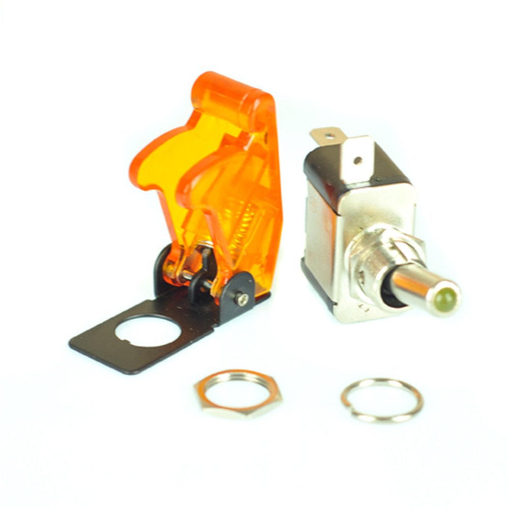Lot De 5 Interrupteurs à Bascule 1 Pôle 12V 20A Rouge, Maintien, Dimensions 31x14mm, Neufs Lumonic
