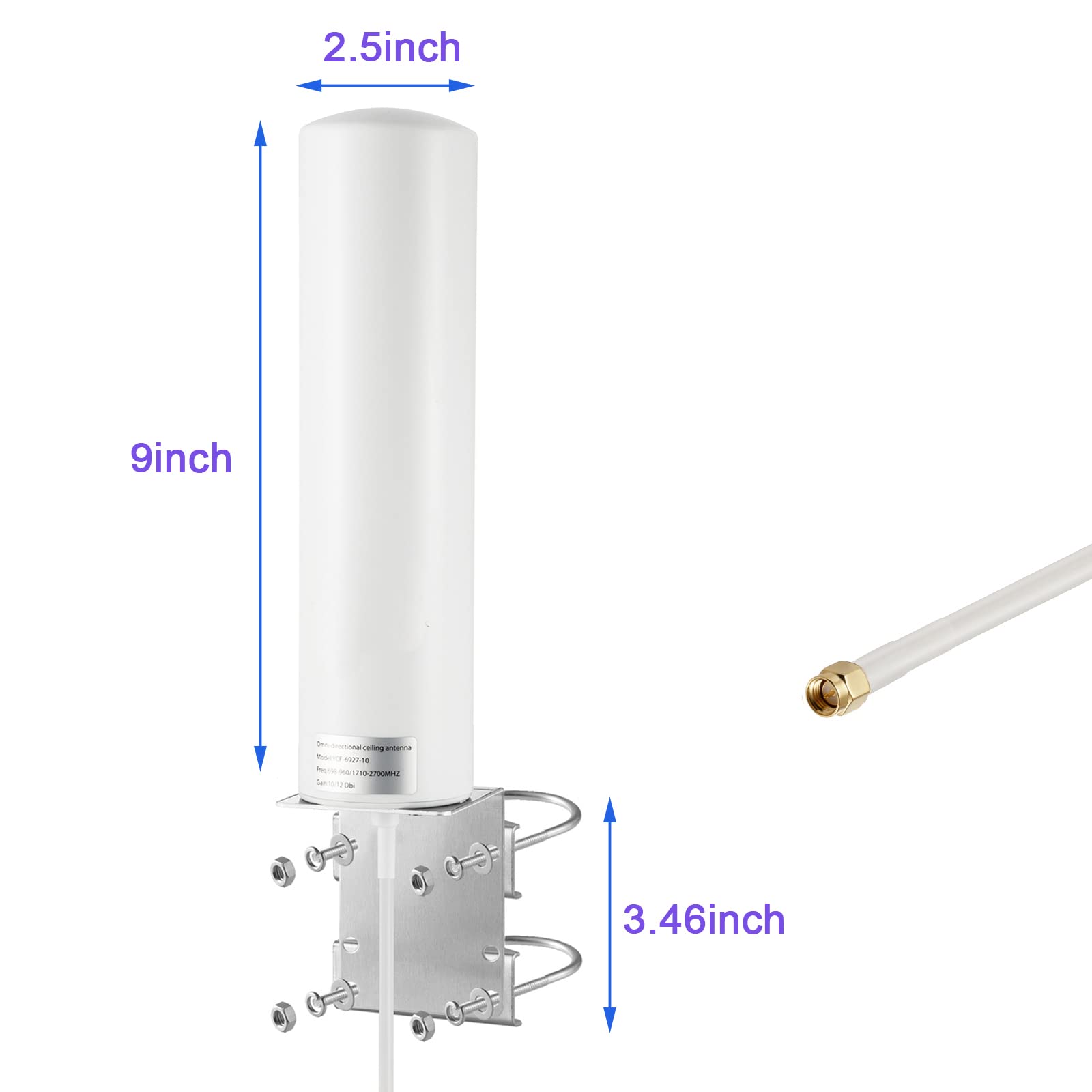Antenne SMA mâle/double TS9 à gain élevé 10-12 dBi 4G LTE pour Vodafone EE O2 trois transporteurs TP-LINK HUAWEI 4G LTE Routeur Netgear Nighthawk M1 MR1100 MR2100 LM1200 Booster de signal