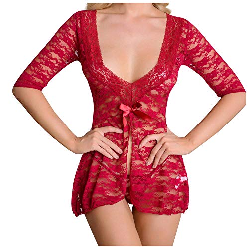 Costume de nuit érotique évider avec dentelle fine et détails soignés