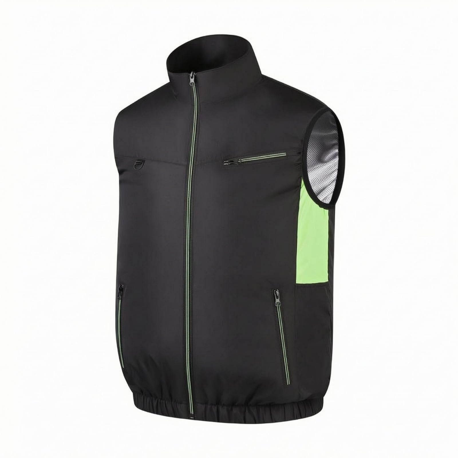 LOOM TREE® Mesh Side Panels Sleeveless Cooling Vest Zippered Pockets Zip Front Cooling Vest Breathable Clothing Stand Collar for Outdoor Summer, 4XL | eBay Motors | Parts & Accessories-image-21