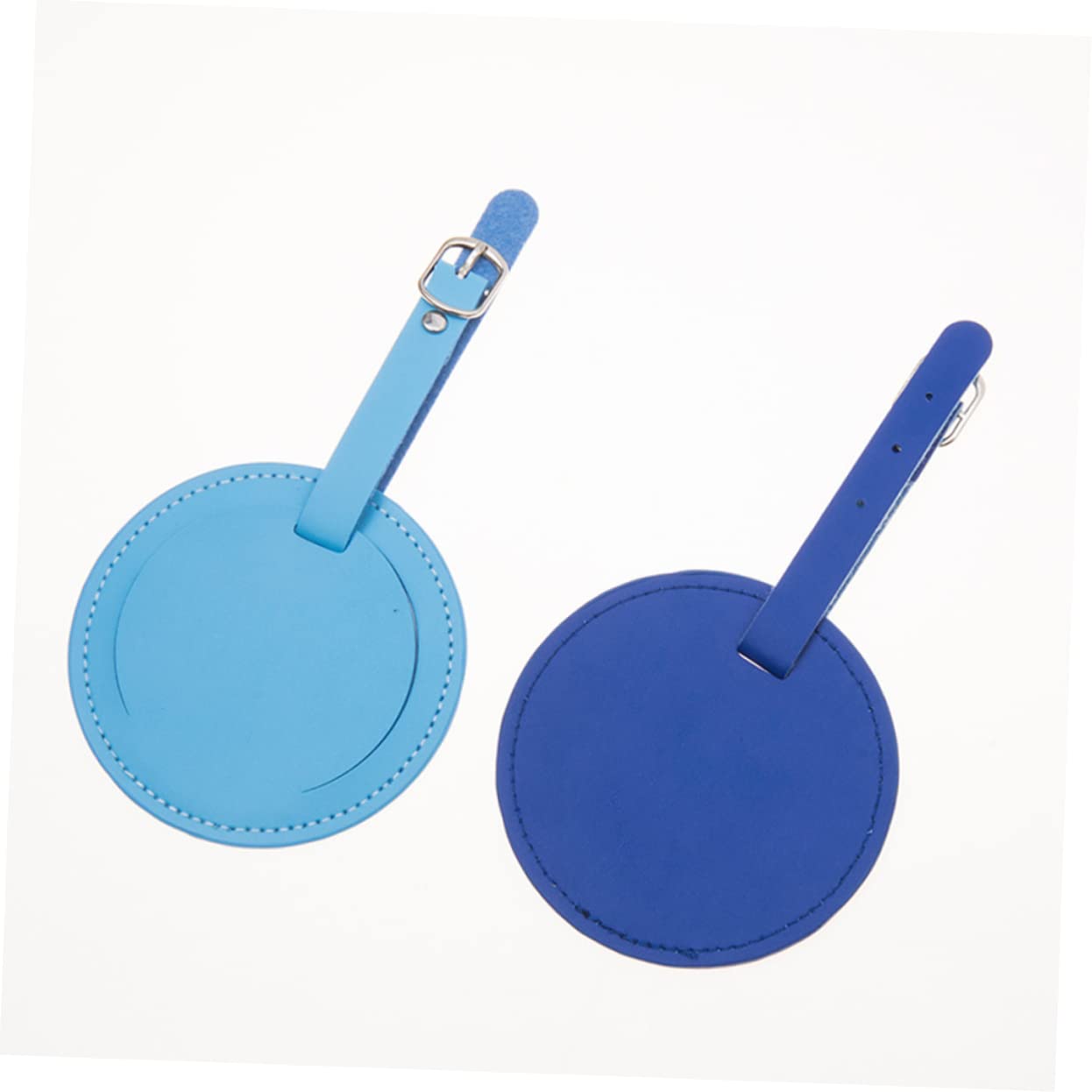 PACKOVE 10pezzi Etichette Id Pu Blu Per Valigie e Etichette Resistente Fibbia e Indirizzo Per Identificare Bagaglio