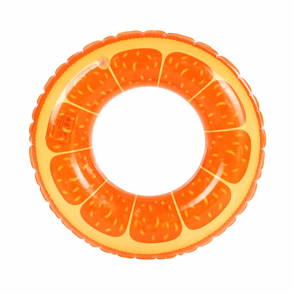 Mammoth Inflatable Orange Slice Pool Float Ring 60cm (23.6in) – Durable PVC Swimming Tube for Kids & Adults, Summer Beach Pool Float Toy [ 1 PCS ]-image-12