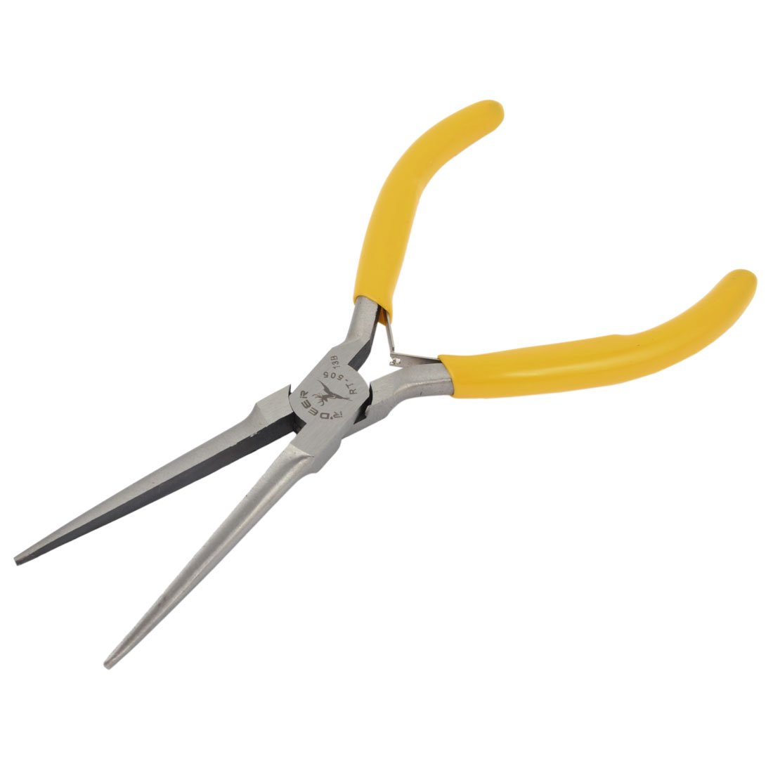 Aexit Silver Tone hand operated tools Yellow Plastic Coated Handle Metal Internal Straight Circlip pipes tubes Plier 6