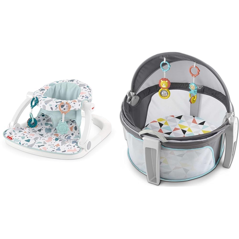 Photo 1 of **BASSINET NOT INCLUDED**  Fisher-Price Baby Chair Sit-Me-Up with Toys and Bassinet Play Dome with Canopy, Toys, 25 lbs Weight