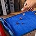 Civaner Dice Mat Tray Rolling Mat with Zipper PU Leather Folding Scroll Dice Bag Holder Table Christmas Game Accessories(Red, Blue,2 Pieces)