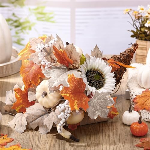 Knitgrip Thanksgiving Fall Table Cornucopia Centerpiece Autumn Ta...