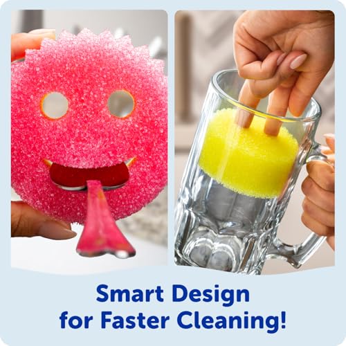 Scrub Daddy Scrub Mommy Sponges - Dish Scrubber + Non-Scratch Cleaning Sponges Kitchen, Bathroom + Multi-Surface Safe - Dual-Sided Dish Sponges for Scrubbing - Online Exclusive (3 Count) - Image 5