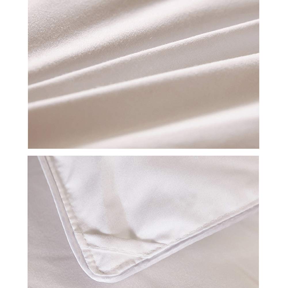 Winterbettdecke King Size Weiße Gänsedaunenbettdecke, Sommer Extra Leichte Dünne Gänsedaunenfeder Steppdecke mit Bezug aus 100% Baumwolle, 6 Schmusedecken (Weiß 200 * 230cm 4kg)