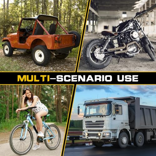 Image of 10 Pack Silver Dual Head Tire Pressure Gauge Heavy Duty Air Pressure Tire Gauge Truck Tire Gauge for Auto Truck Car RV Van Gage Range 10-150PSI, 1-10Bar