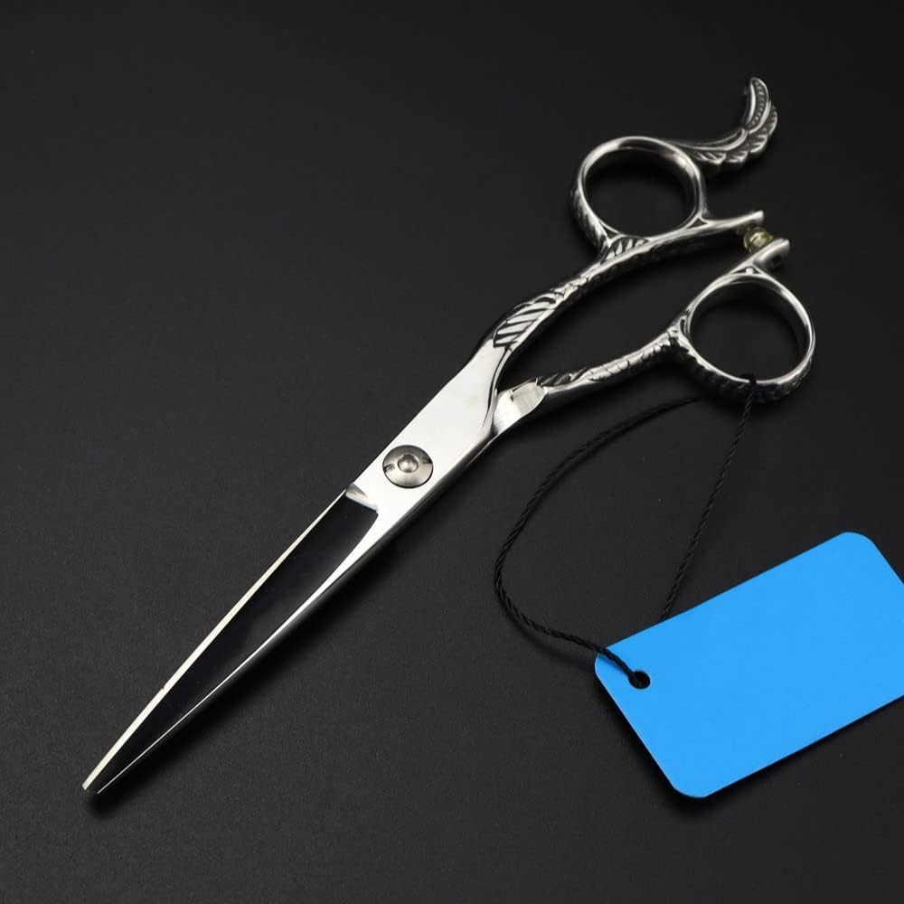 Hair Cutting Scissors 6 Inch JP 440c Steel Feather Haircut Thinning Barber Tools Cut Shears Hairdressing Set(Cutting)