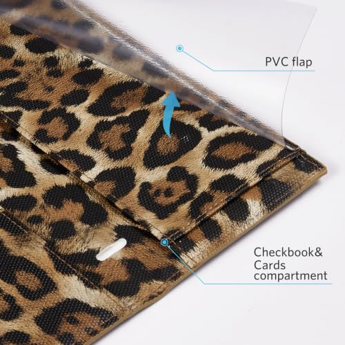 Image of CoBak Checkbook Cover for Women & Men - PU Leather Case with RFID Blocking | Classic Design Check Book Holder for Personal and Business