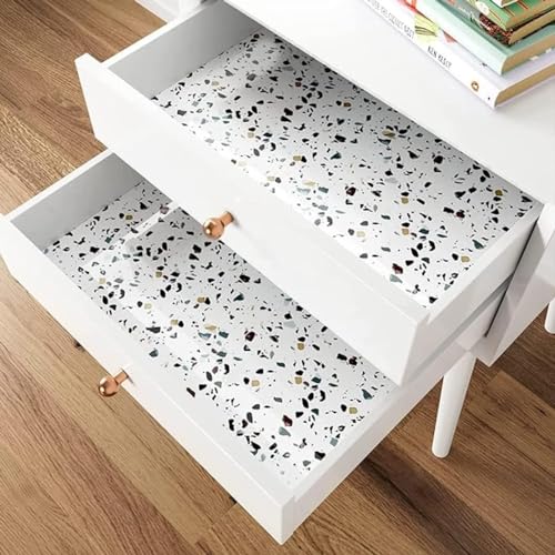 Image of VOLITO V-white dot multi Marble Wallpaper, 60x200cm, Self-Adhesive, Waterproof & Oil Proof, DIY Countertop & Furniture Decor