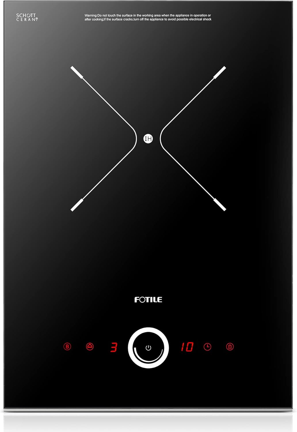 Estufa Vitrocerámica 1 Puesto 12.5" Empotrable 240V