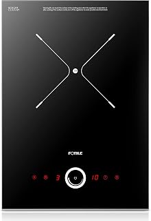 FOTILE EIG30102 12" Built-in Electric Induction Cooktop Stovetop with 9 Heating Levels, Overheat Protection, Child Lock and SCHOTT Ceramic Glass, 240V Single Burner, Black