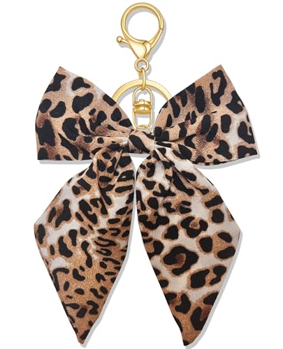 Pithayla Leopard Print Bow Bag Charms Keychains, Cute...