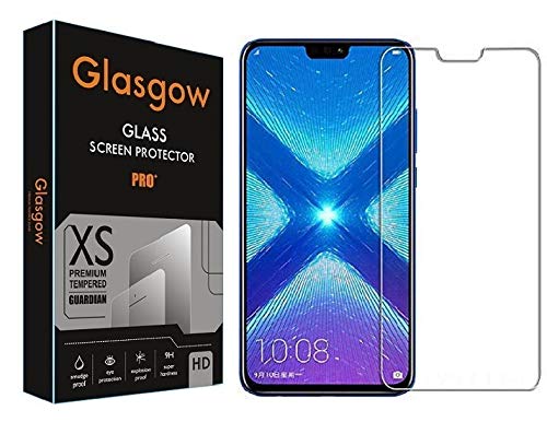 Glasgow Premium Tempered Glass Screen Protector for Honor 8X [flexible] [Gorilla] Bubble Free Installation [Screatch proof] [Guard] (B082X8FKKG) Amazon Price History, Amazon Price Tracker