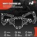 A-Premium Set of 4, Front Upper & Lower Control Arm Kit, with Ball Joint & Bushing, Compatible with Nissan Frontier 2005-2018, Pathfinder 2005-2012, Xterra 2005-2015