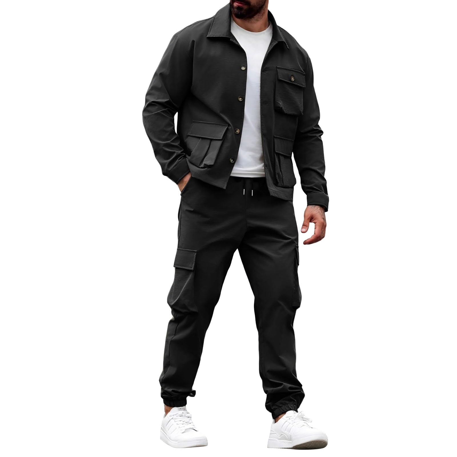 Chandal Hombre Completo Sudadera con Capucha Térmico Entretiempo Uso Diario