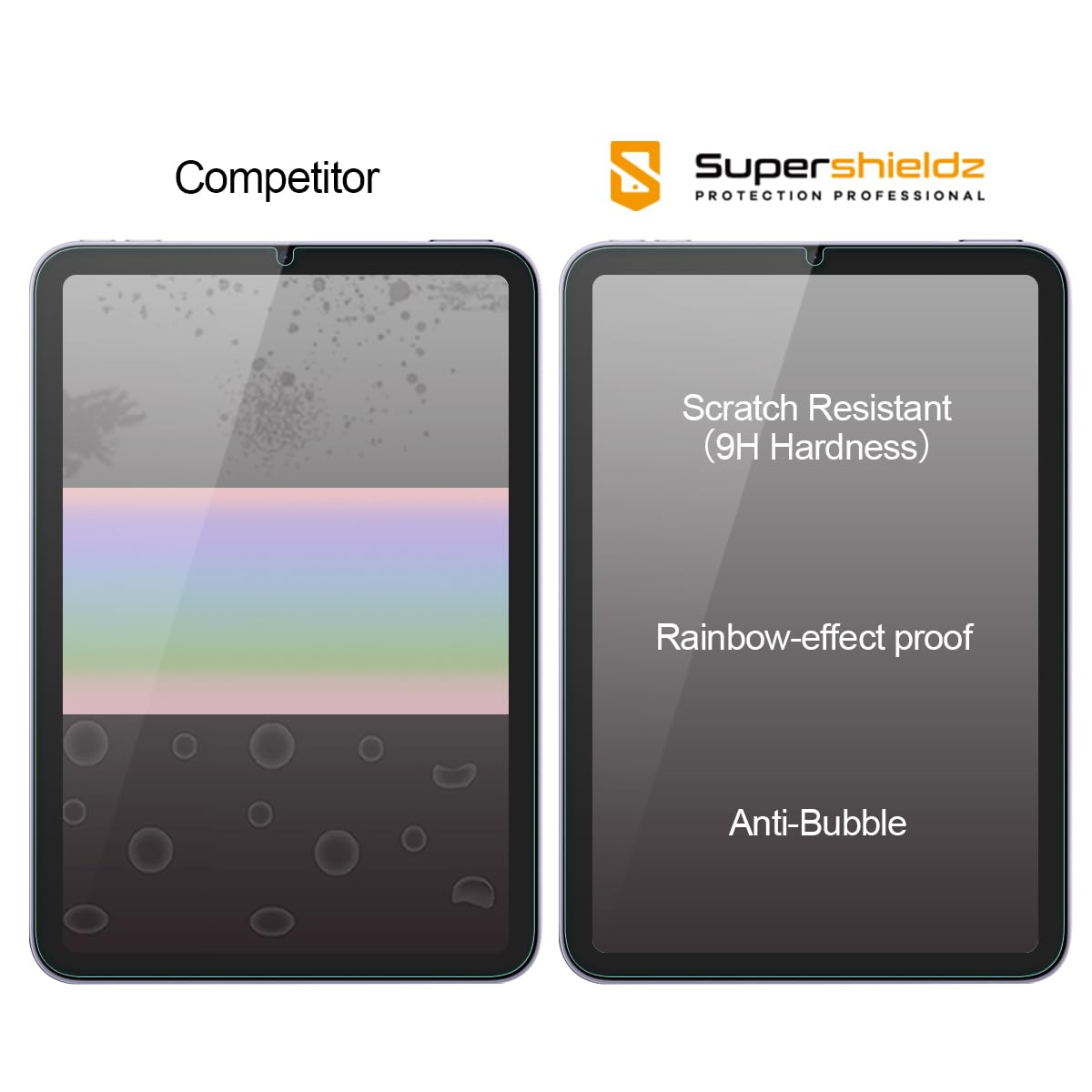 Supershieldz (2 Pack) Designed for iPad Mini (Mini 7, A17 Pro, 7th Generation 2024) / iPad Mini 6 (2021, 6th Generation) 8.3-Inch Tempered Glass Screen Protector, Anti Scratch, Bubble Free