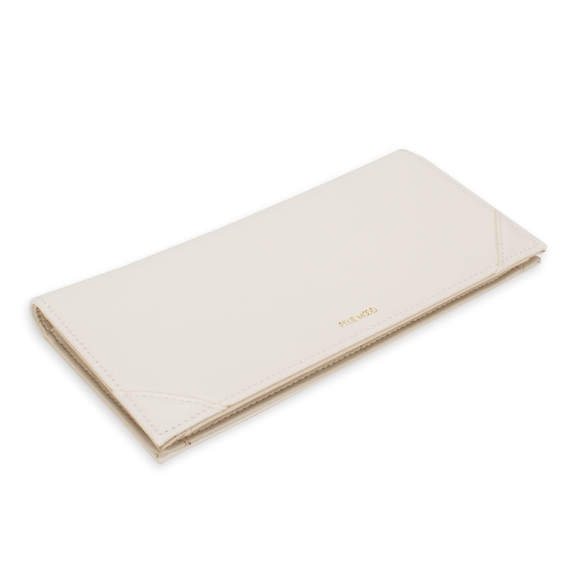 Pixie Mood IncPixie Mood LOGAN-WA-CASE-COCO-CASE RFID-Blocking Recycled Vegan Leather Wallet Billfold, Coconut Cream