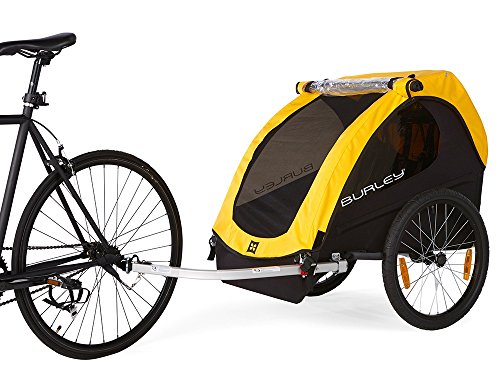Burley Bee 2 Seat Children's Bicycle Trailer in Yellow - Image 4