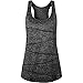 Price comparison product image ADESHOP Women's Sportswear, Women Sleeveless Yoga Tops Activewear Running Workout Shirt Tunic Vest Tank(Dark Gray, M)
