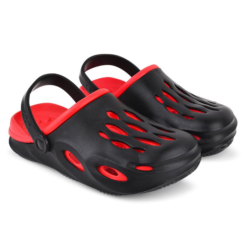 Image of SFR Men's Clogs l Lightweight, Stylish & Water Resistant Croc l Casual & Comfortable Men's Sandals with Adjustable Strap l Unisex Anti-Skid Clogs l Washable Rubber Clogs for Mens, Boys(Victor)
