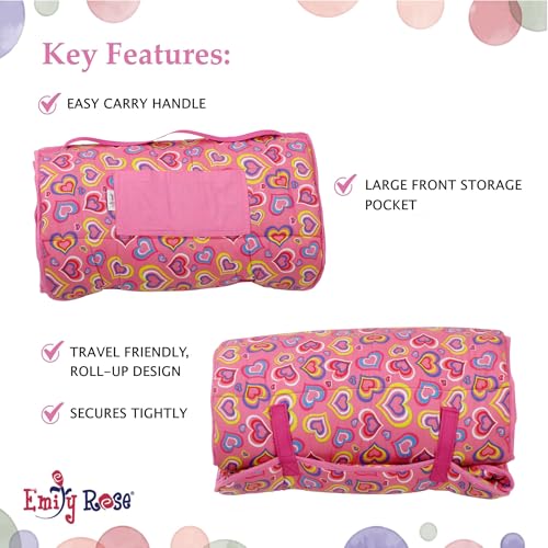Image of Emily Rose Pink Toddler Nap Mat Set with Warm Blanket
