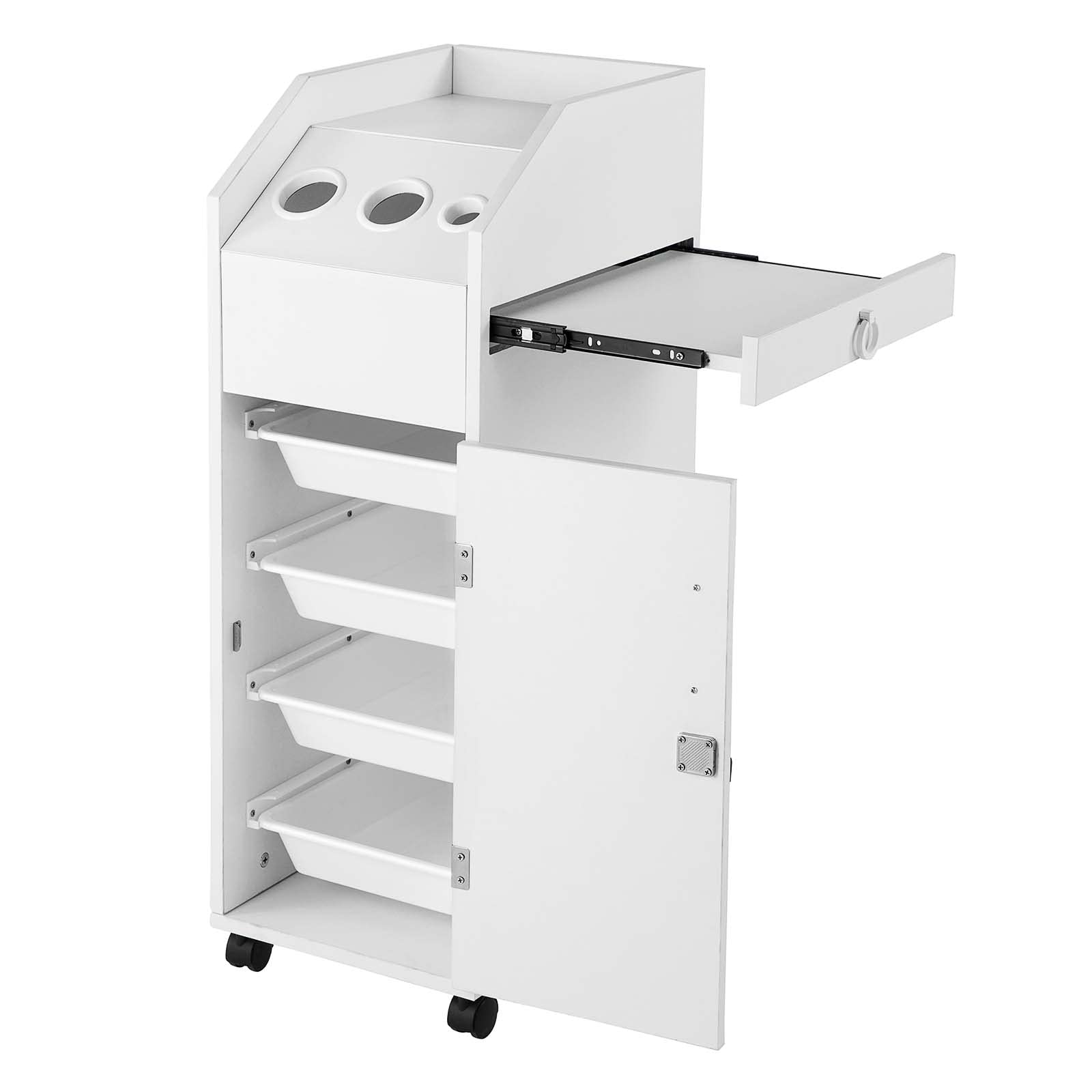 Buy Kalolary Rolling Salon Trolley Beauty Storage Cart with 4 Storage