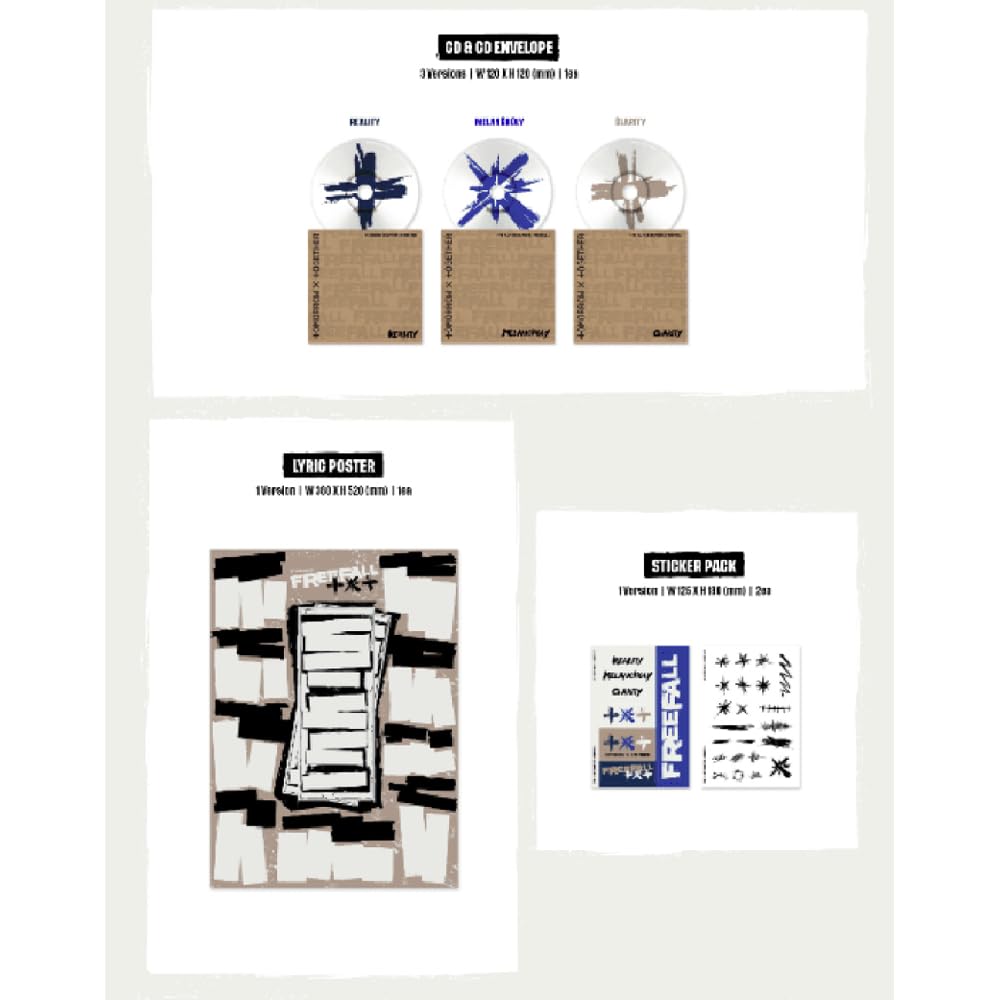 TOMORROW X TOGETHER TXT - THE NAME CHAPTER : FREEFALL Album (3 ver. SET)