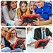 timecity for iPad (A16) 11th/ 10th Generation Case 11''/ 10.9 Inch (2025/2022) - Heavy Duty Protective Cover with Screen Protector, Stand, Shoulder Strap & Pencil Holder | Kids-Friendly - Red