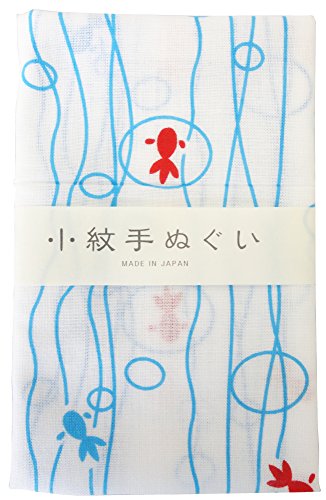Miyamoto Izumi-koubai Japonais Traditionnel Tenugui Serviettes Petit patterngoldfish-Flowing