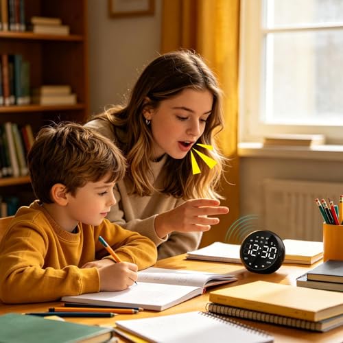 Reloj digital de sonido fuerte con batería recargable integrada 4