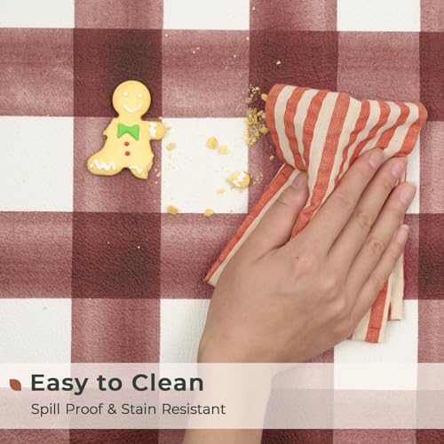 Freshmint Modern Farmhouse Plaid 2 Piece Set Kitchen Mats For Floor Anti Fatigue Waterproof & Non-Skid Kitchen Rugs Cushioned Kitchen Mat For Standing Washable Comfort Desk Kitchen Runners thumb #3