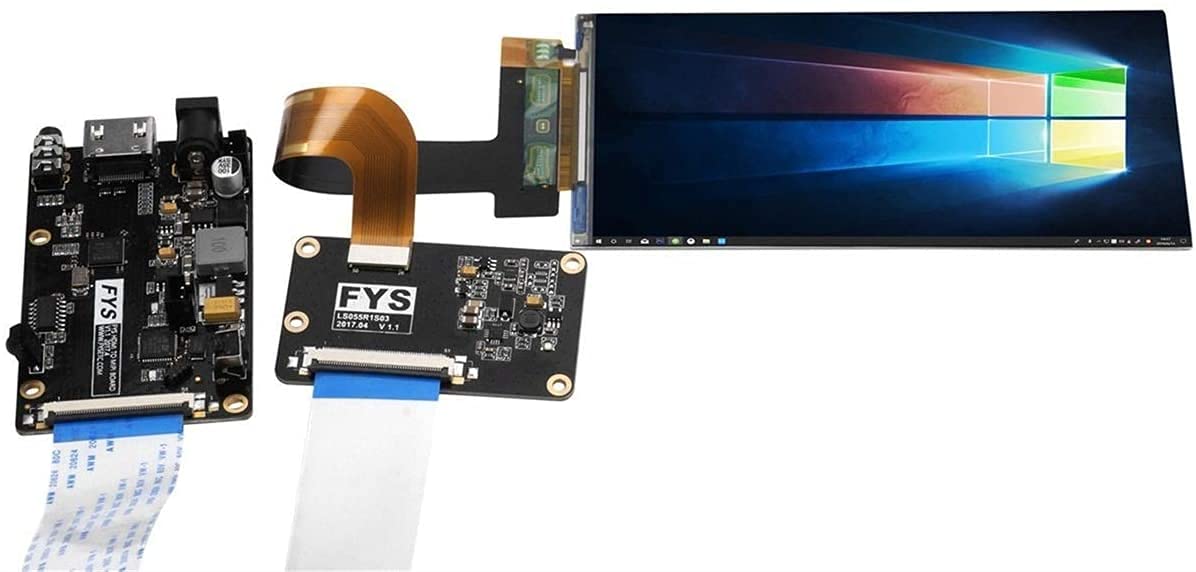 N&R 2K LS055R1SX03 5.5 inch LCD Screen Display Module with HDMI MIPI Driver Board for Wanhao Duplicator 7 SLA 3D Printer/VR MANIHOM