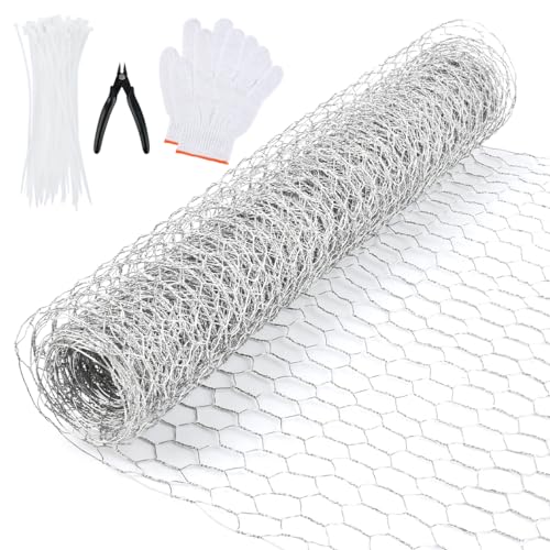 Grillage galvanisé pour lapin - 0,4 x 5 m - Treillis métallique à mailles fines - Treillis...