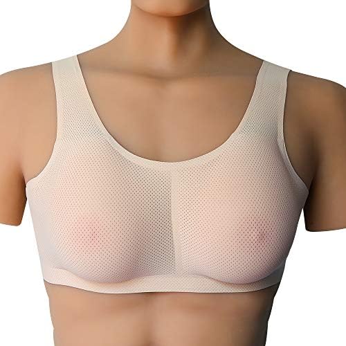 ZMASI 2-in-1 Silicone Breast Inserts Forms Waterdrop Fake Breast Mastectomy Bras Prosthetic Set