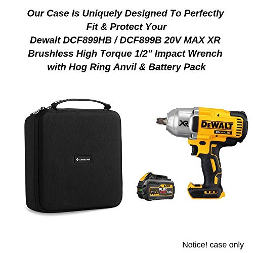 Caseling Hard Case Fits Dewalt DCF899B or DCF899HB 20V MAX XR Brushless High Torque Impact Wrench with Hog Ring Anvil and Battery Pack