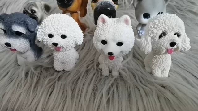 MｏDERN TｏYS製　SＩLVER PET Amazon.com: Pwenjofy Resin Bobbing Head Dog Figurines Mini